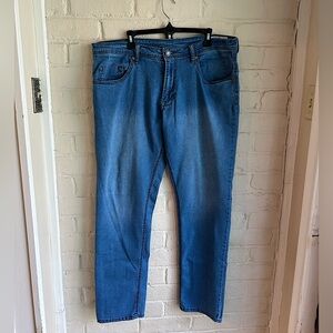 Buffalo David Bitton size 38 x 32 Axel slim stretch light wash denim blue jeans